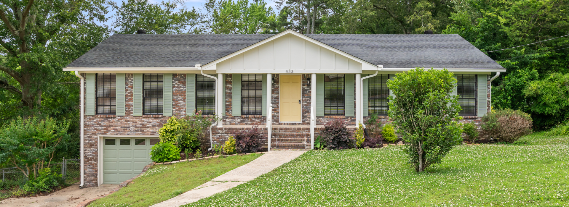 The outside of a flipped house