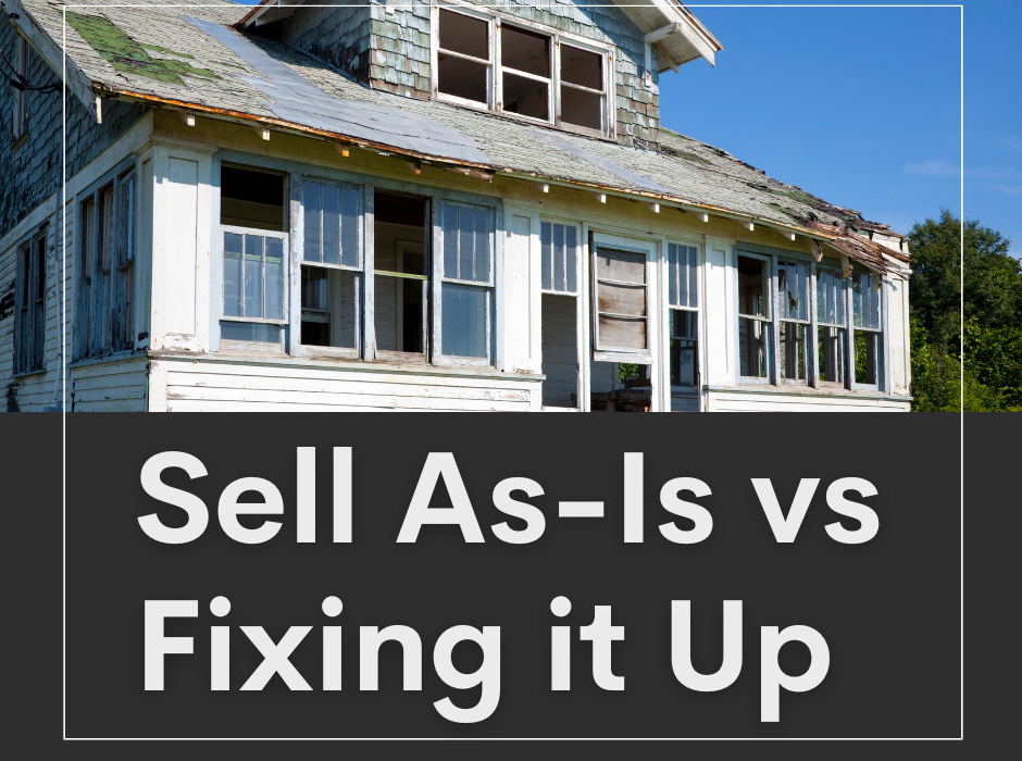 Alabama homeowner comparing options between selling house as-is for quick cash versus investing in repairs before selling