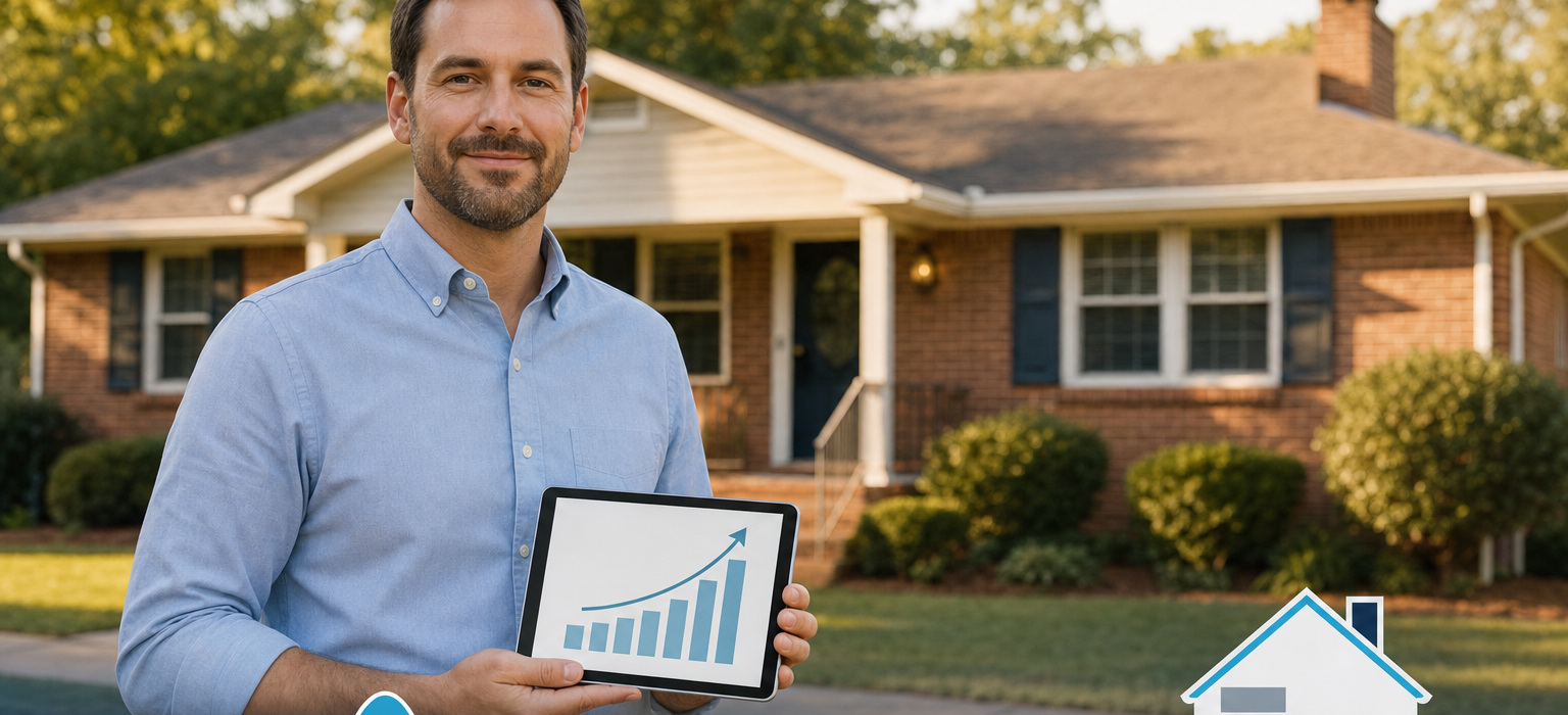 A man standing in front of a house he bought through his self-directed IRA